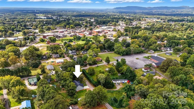 view of a city with mountain