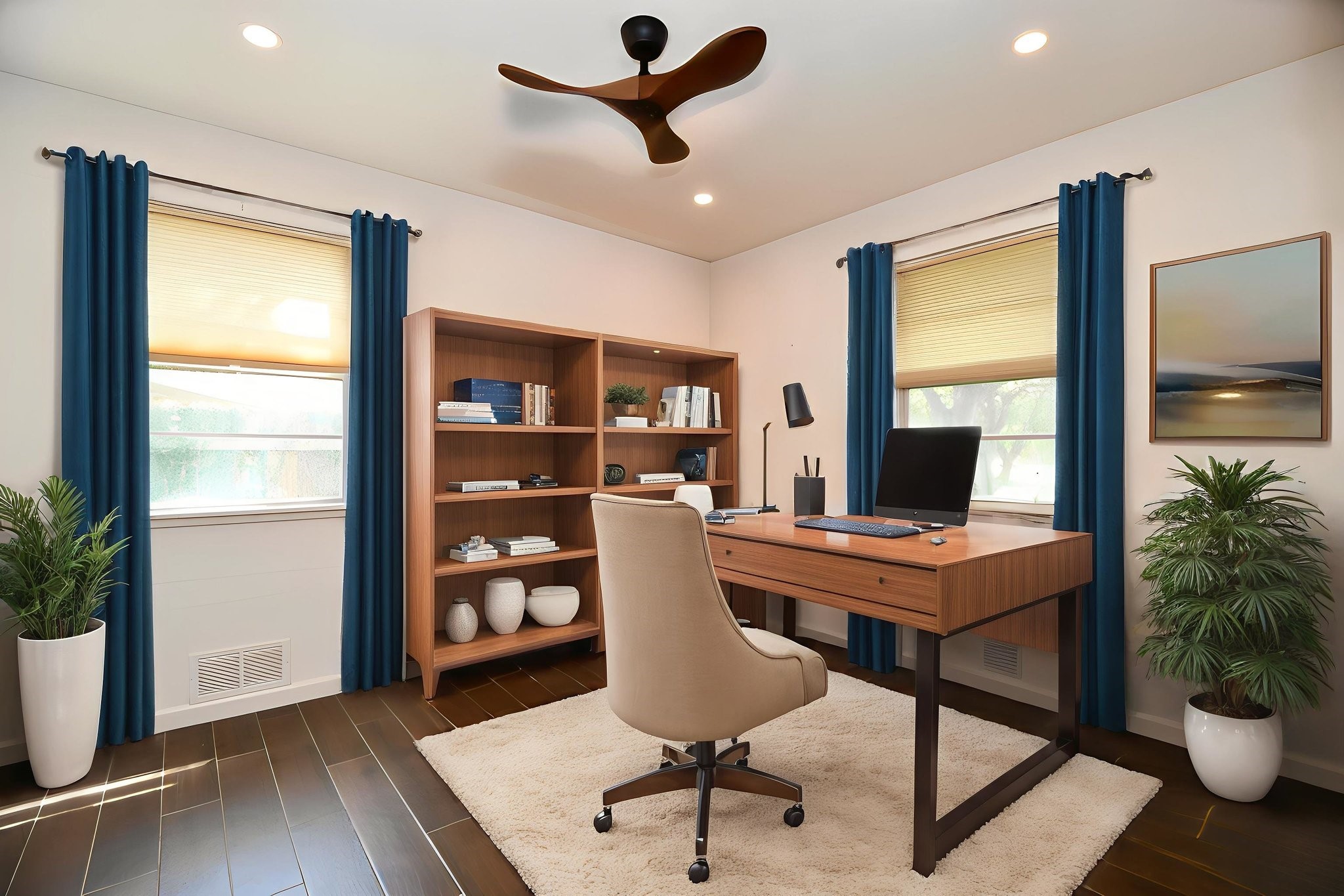 5015 Grape Street Houston, TX 77096 - Photo 24 of 28 a view of a workspace with furniture and a window