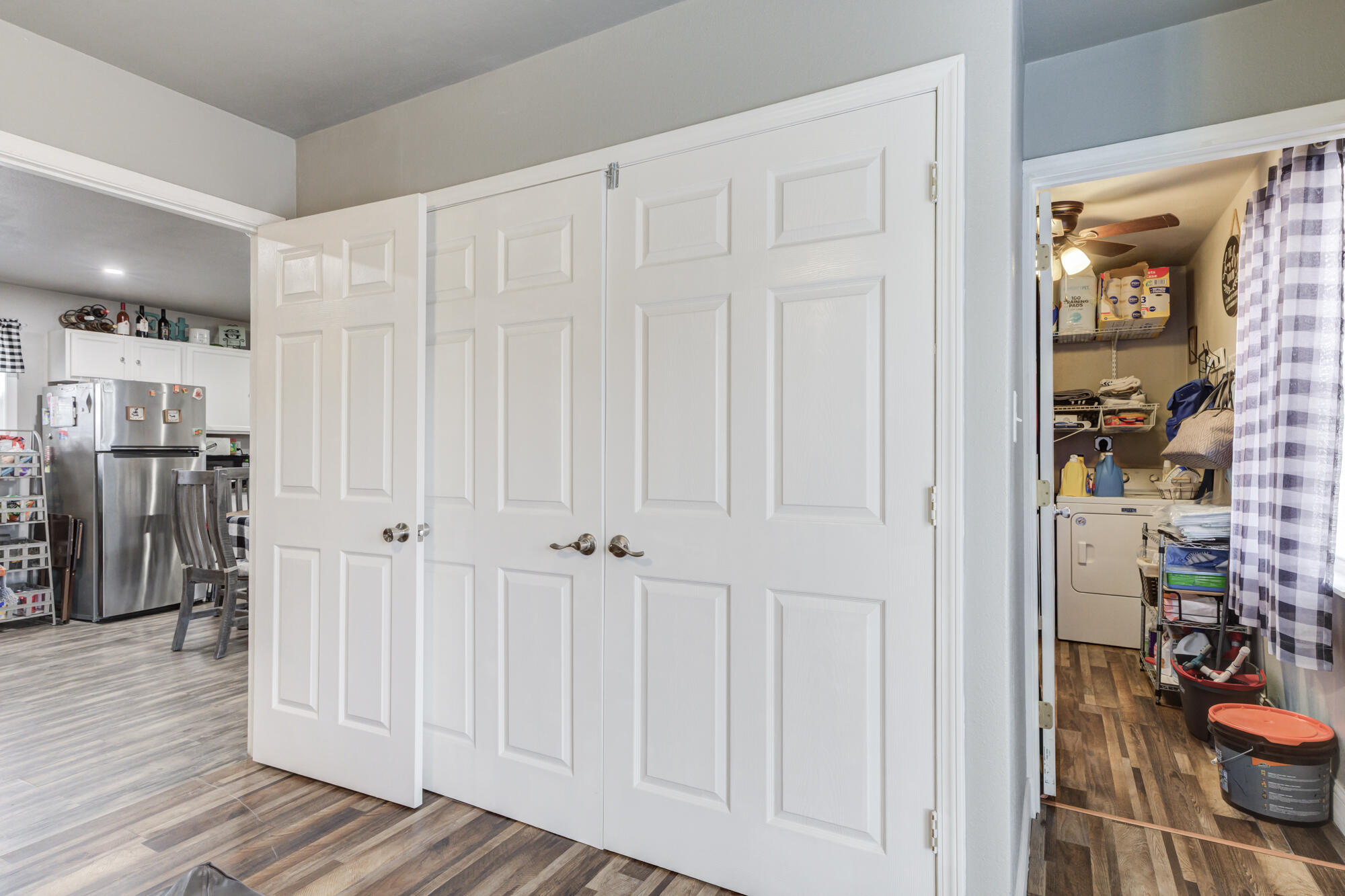 1515 36th Street Lubbock, TX 79412 - Photo 17 of 23 a view of a hallway with wooden floor and closet area