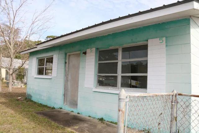 a backyard of a house