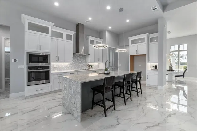 a bedroom with a bed and a painting