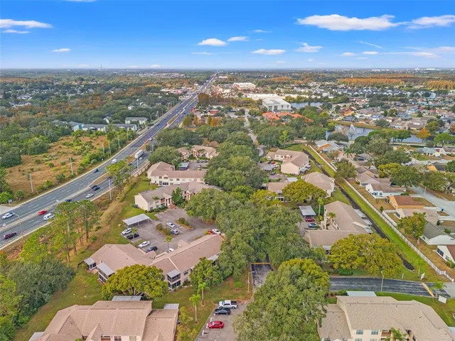an aerial view of a city