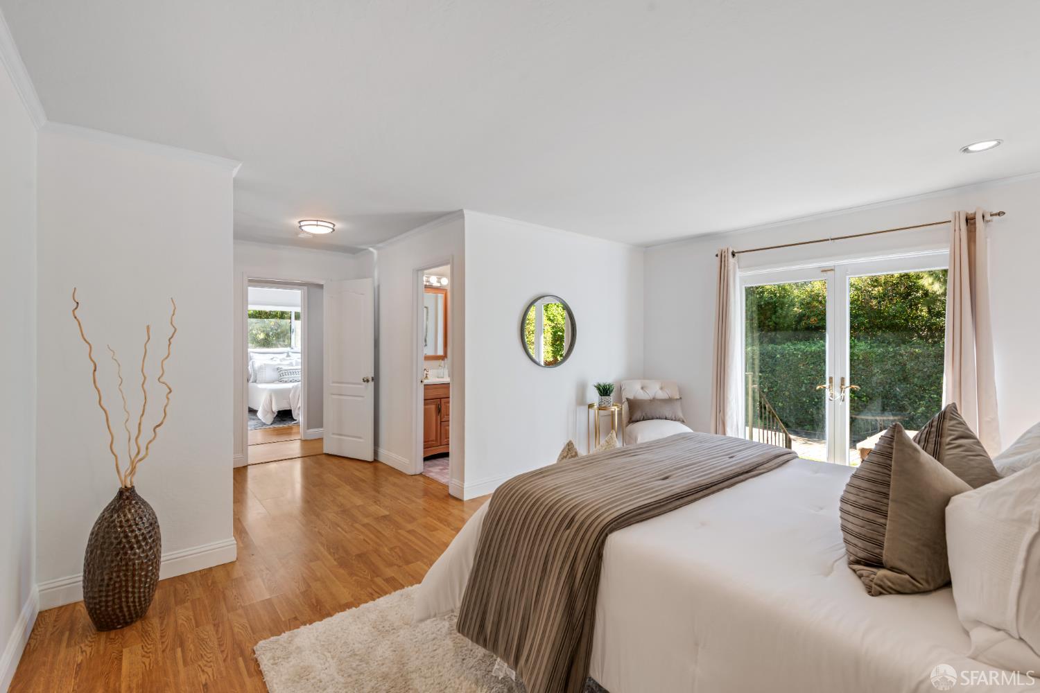 1284 Columbus Street El Granada, CA 94019 - Photo 12 of 15 a bedroom with a bed and a large window