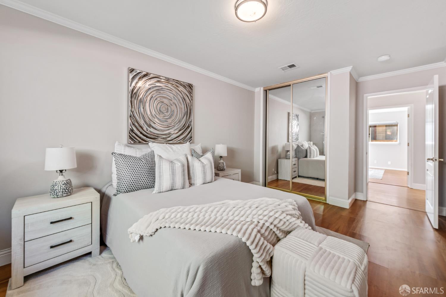 1284 Columbus Street El Granada, CA 94019 - Photo 10 of 15 a bedroom with a bed and a closet