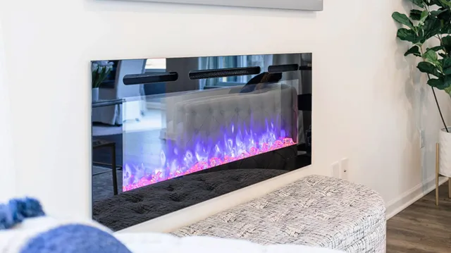 front view of a house with a large window