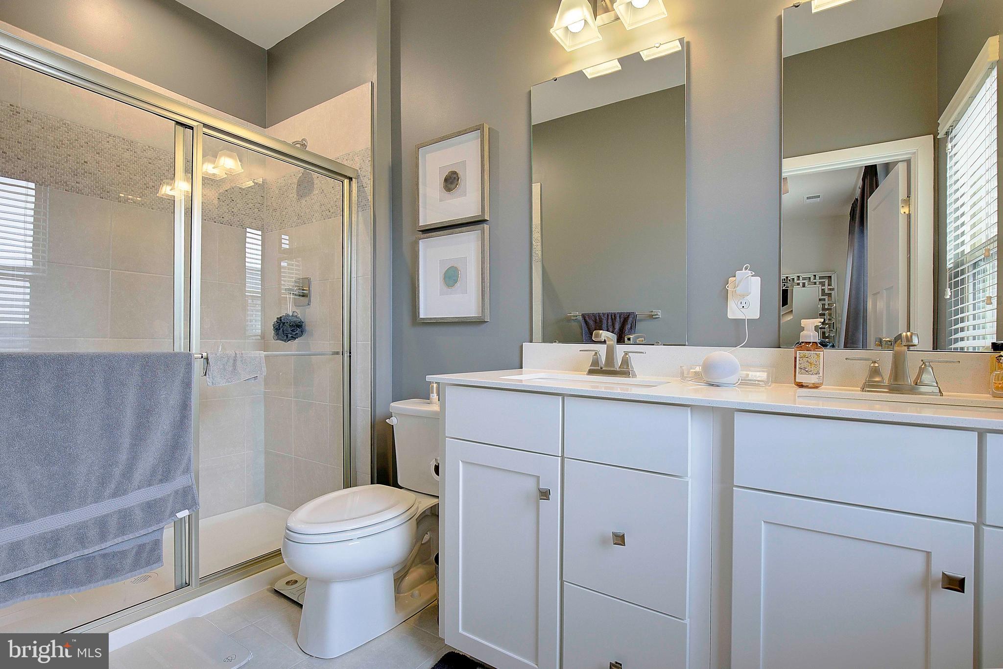 121 Swanson Creek Terrace Laurel, MD 20708 - Photo 26 of 31 a bathroom with a sink a toilet and shower