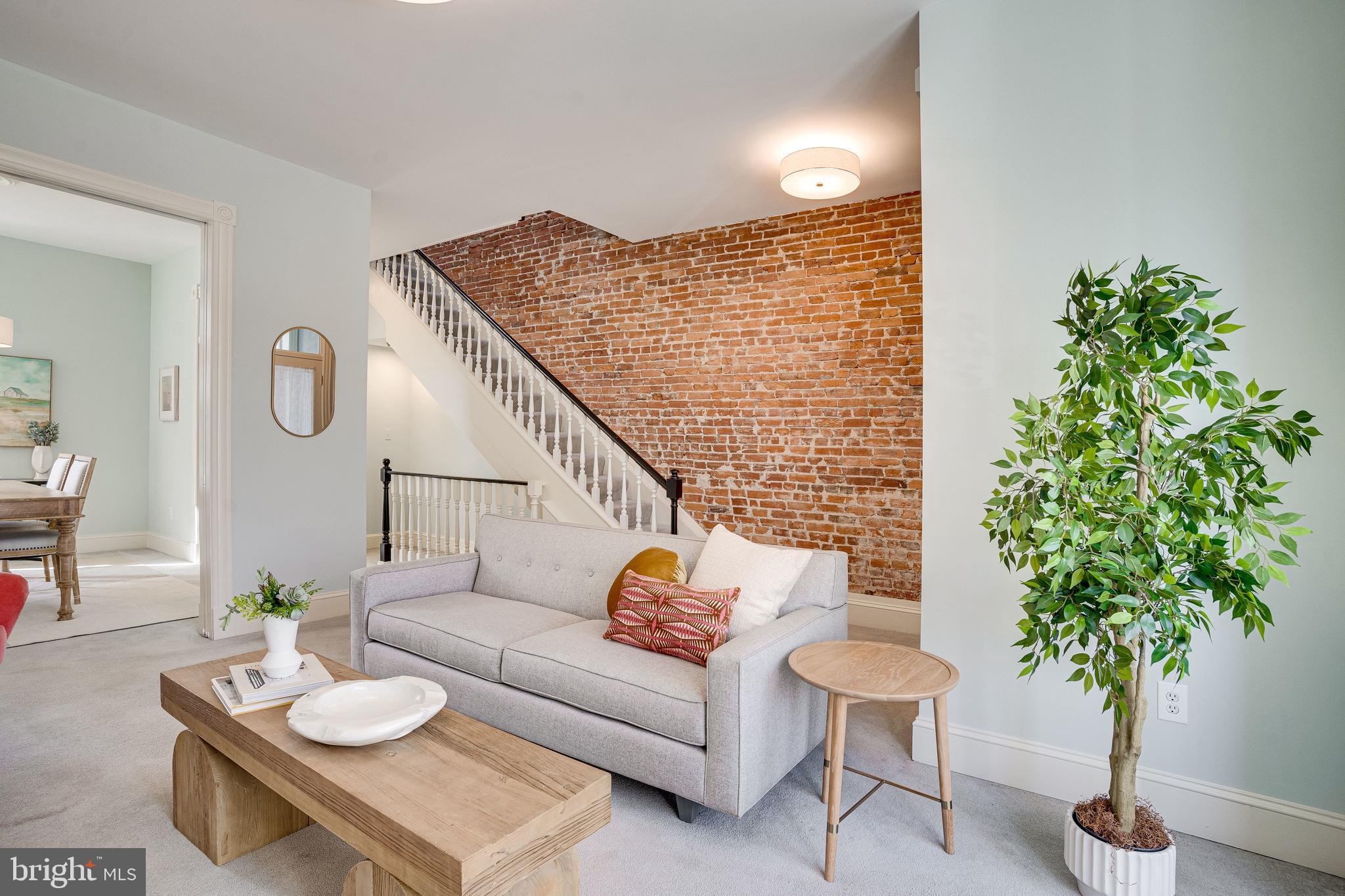 333 5th Street Southeast Washington, DC 20003 - Photo 10 of 58 Bright spacious open LR w/exposed brick at entry