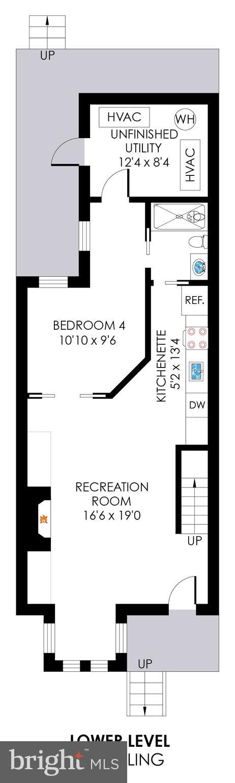 333 5th Street Southeast Washington, DC 20003 - Photo 58 of 58 Lower level floor plan