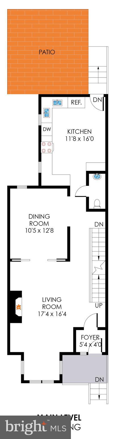 333 5th Street Southeast Washington, DC 20003 - Photo 56 of 58 Main level floor plan