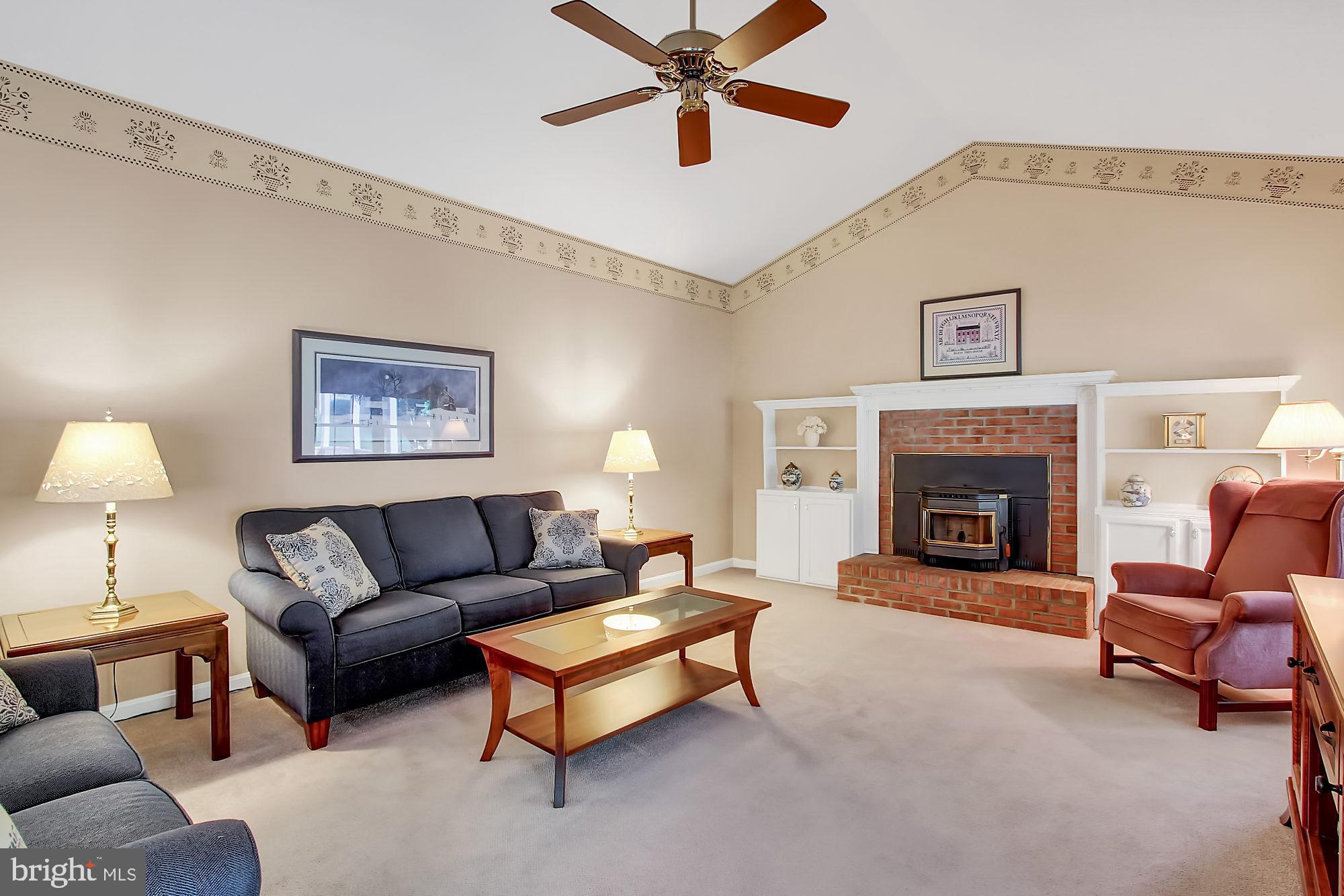 6 Farm Ridge Court Baldwin, MD 21013 - Photo 13 of 39 Vaulted ceiling & FP has Pellet stove insert