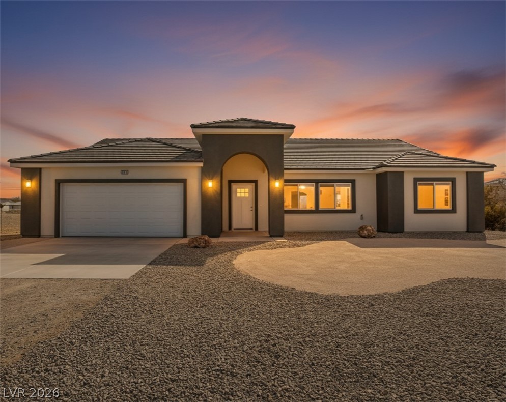 Front View of the House - Twilight