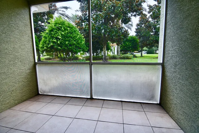 a view of a back yard from a space