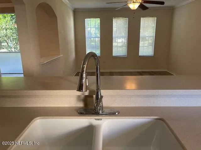 a bathroom with a bathtub and a sink