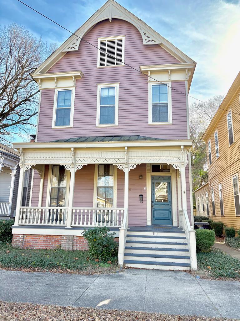 a front view of a house
