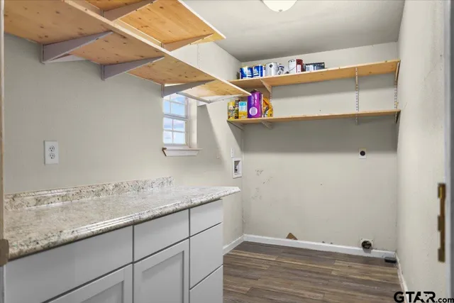 a room with storage and utility