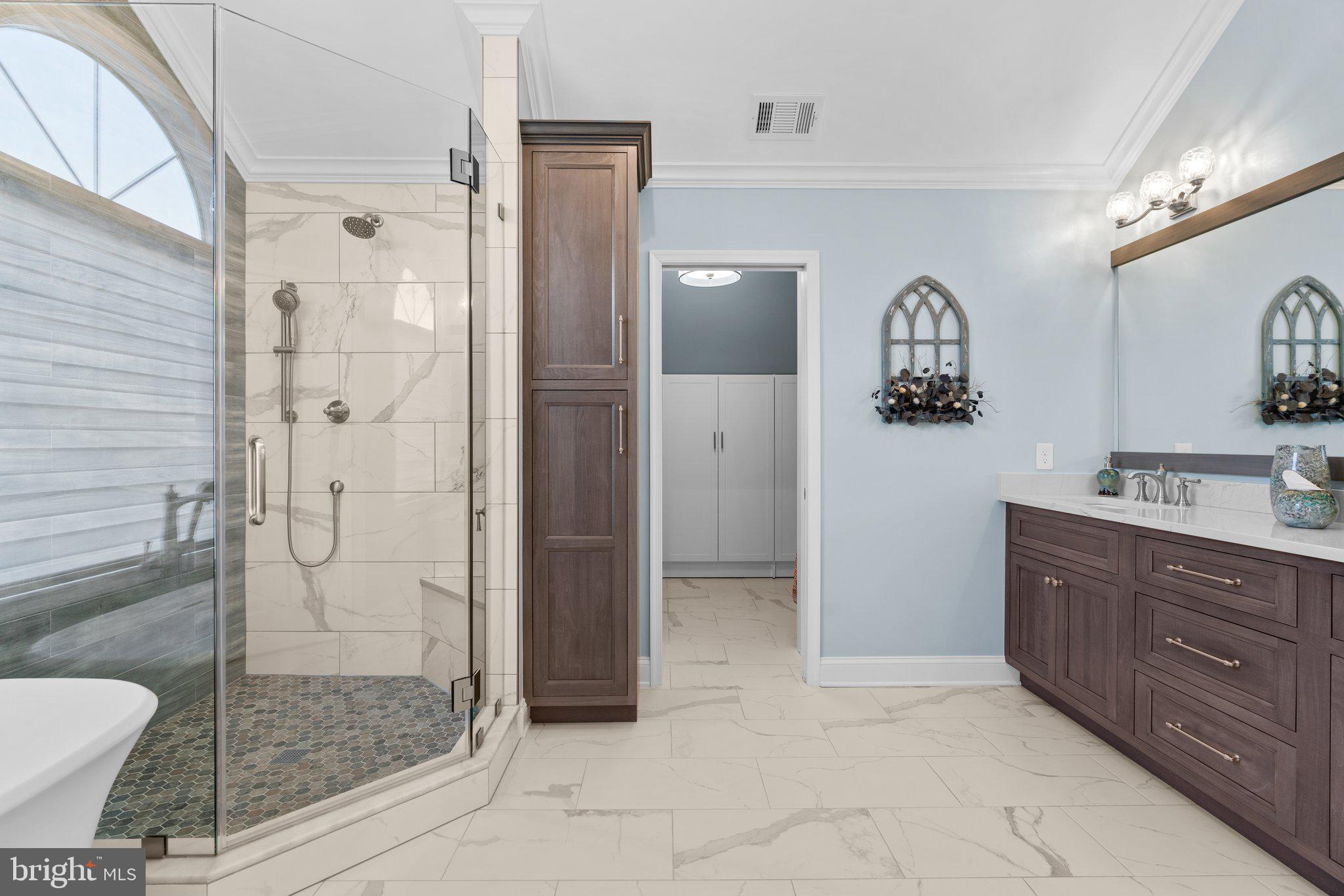 3020 Hobbs Road Glenwood, MD 21738 - Photo 37 of 108 2021 Renovated primary bath w/ heated floor.