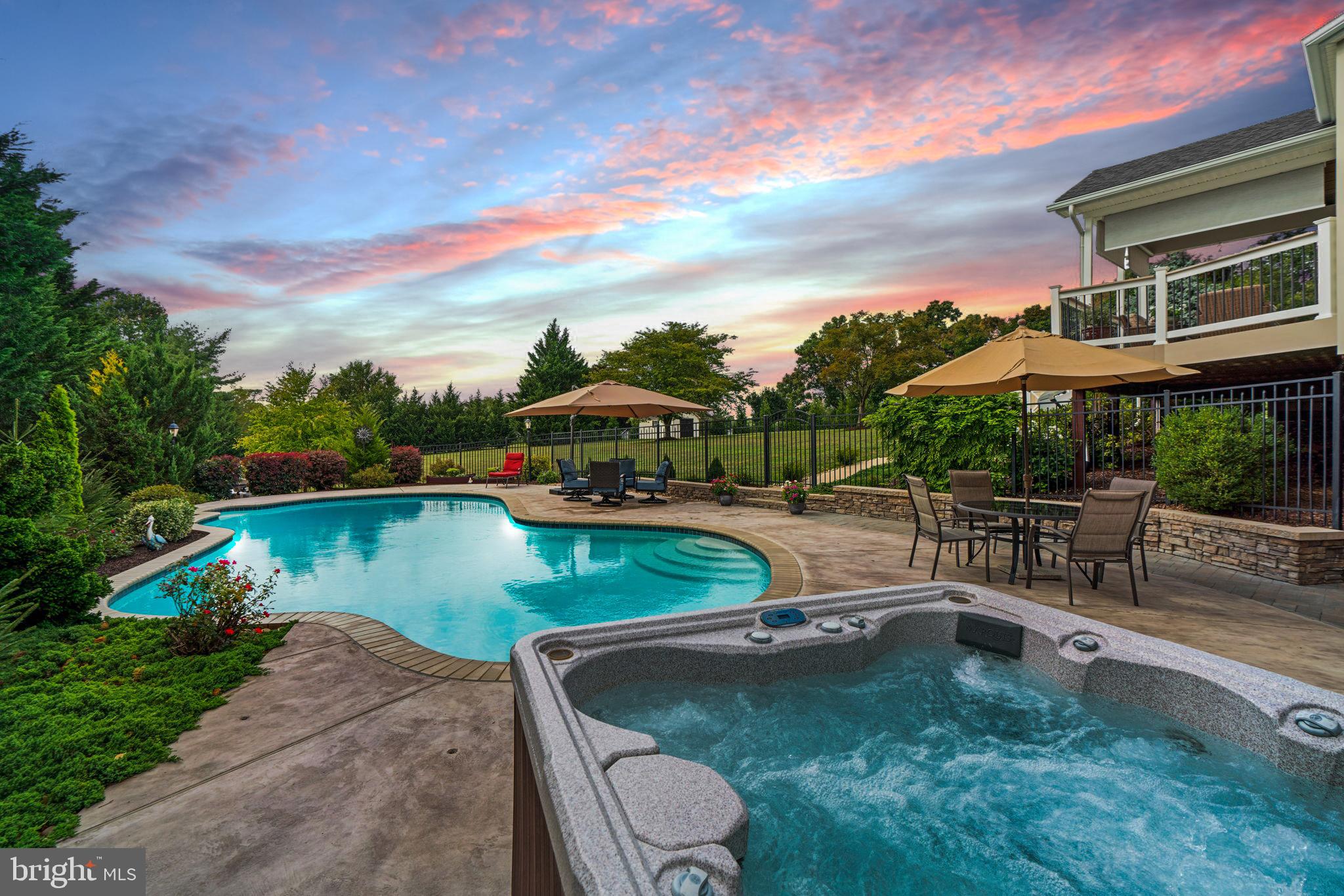 3020 Hobbs Road Glenwood, MD 21738 - Photo 91 of 108 Resurfaced pool deck, hot tub w/ a view.