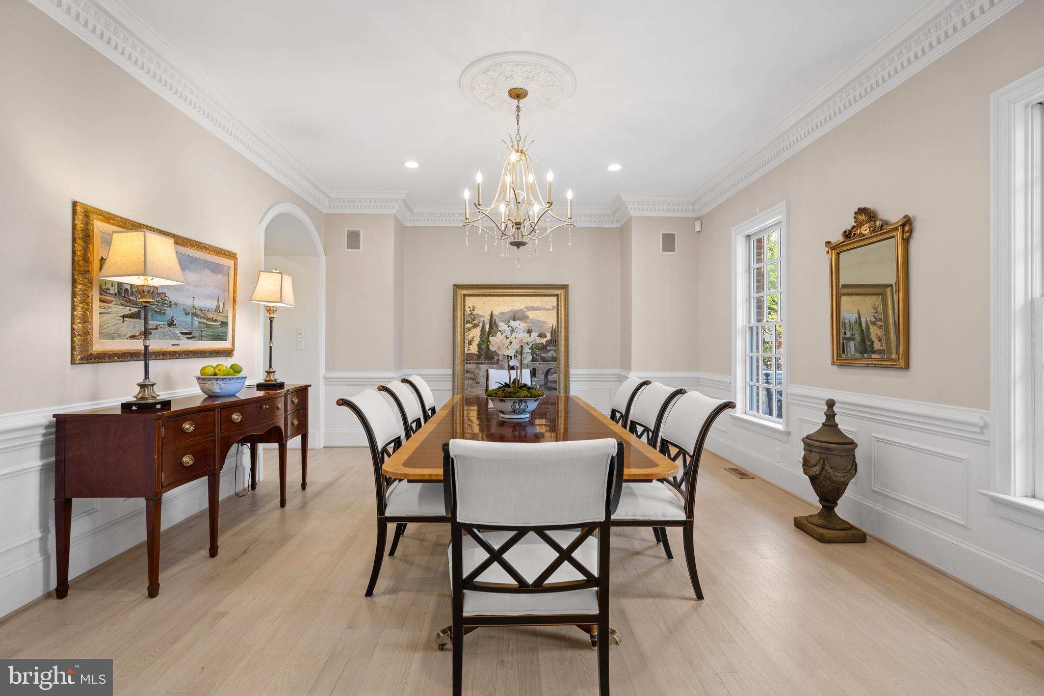 1106 Mill Ridge McLean, VA 22102 - Photo 13 of 85 a view of a dining room with furniture window and wooden floor