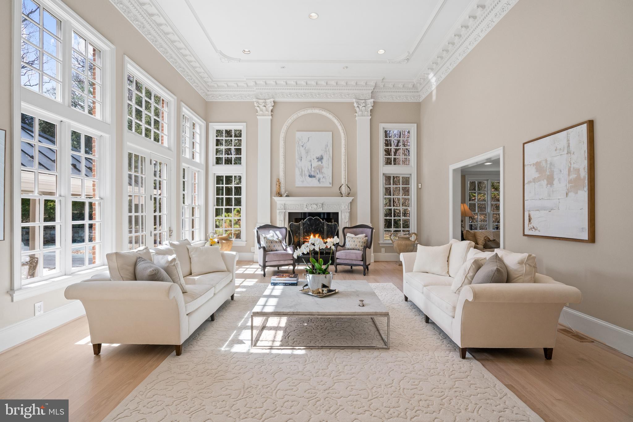 1106 Mill Ridge McLean, VA 22102 - Photo 18 of 85 a living room with furniture fireplace and a large window