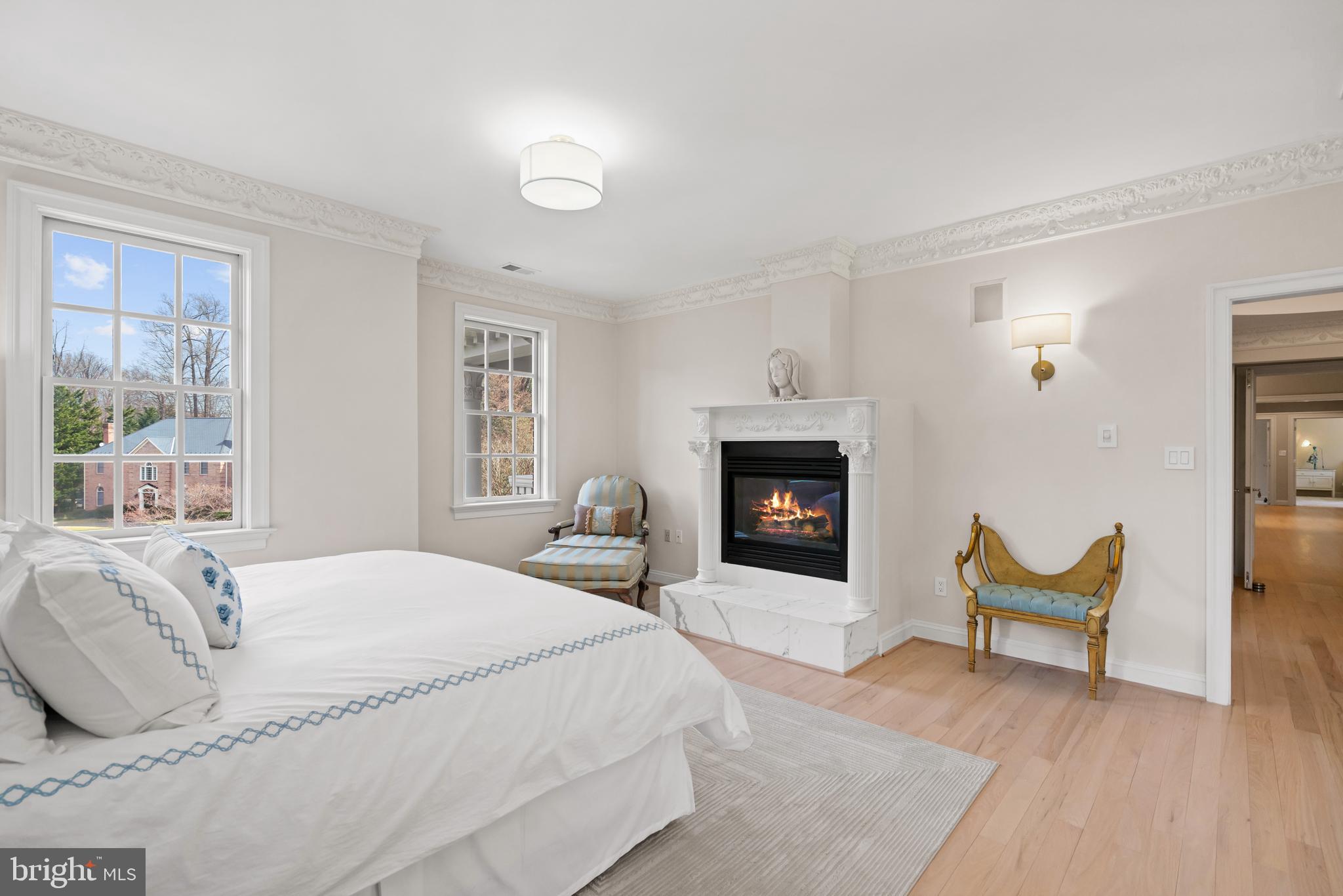 1106 Mill Ridge McLean, VA 22102 - Photo 51 of 85 a spacious bedroom with a bed and glass windows