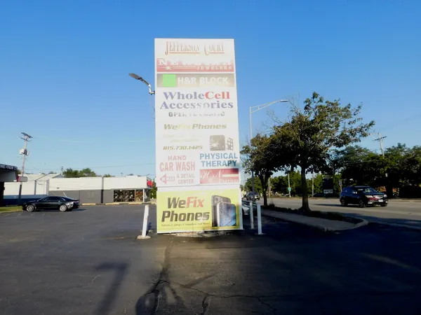 a view of a building entrance