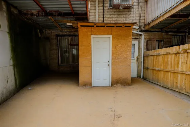 a view of a door of the house