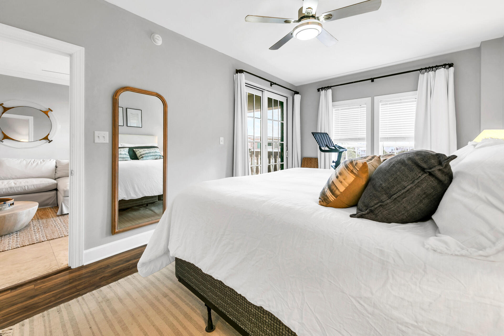 10343 East County Highway 30A, Unit 410 Inlet Beach, FL 32413 - Photo 22 of 32 a bedroom with a large bed and a window