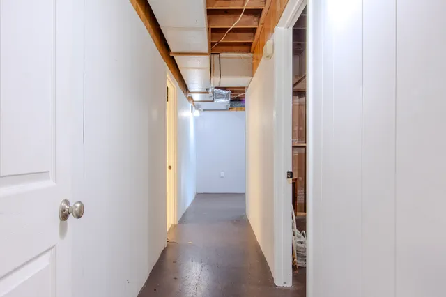 a view of hallway with stairs
