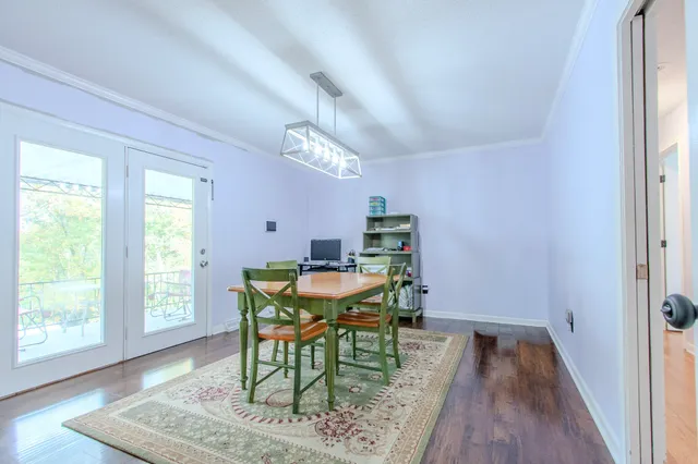 a workspace with furniture and window