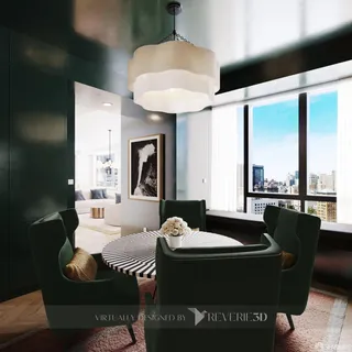 a view of a city with tall buildings