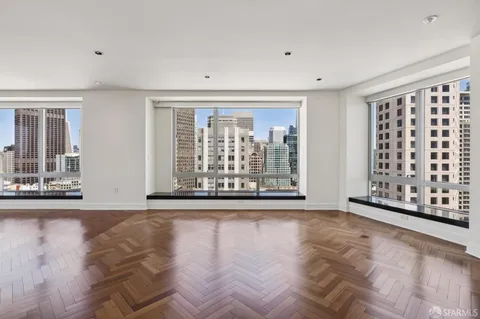 a view of a city from a balcony