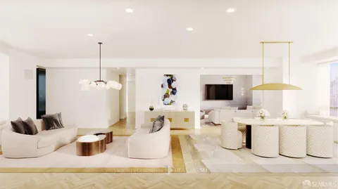 a view of a city with tall buildings