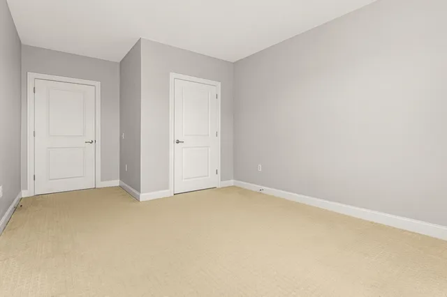 an empty room with an entryway