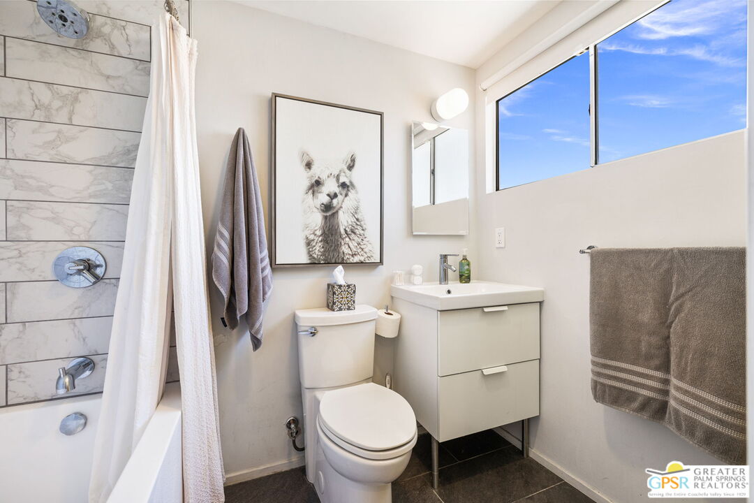2267 North San Antonio Road Palm Springs, CA 92262 - Photo 15 of 40 a bathroom with a sink toilet and shower