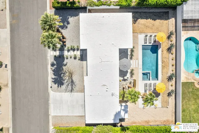 a view of balcony with a potted plant