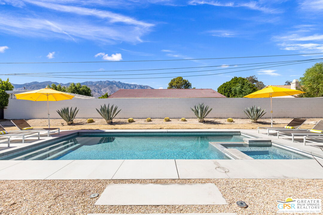 2267 North San Antonio Road Palm Springs, CA 92262 - Photo 37 of 40 a view of swimming pool with outdoor seating