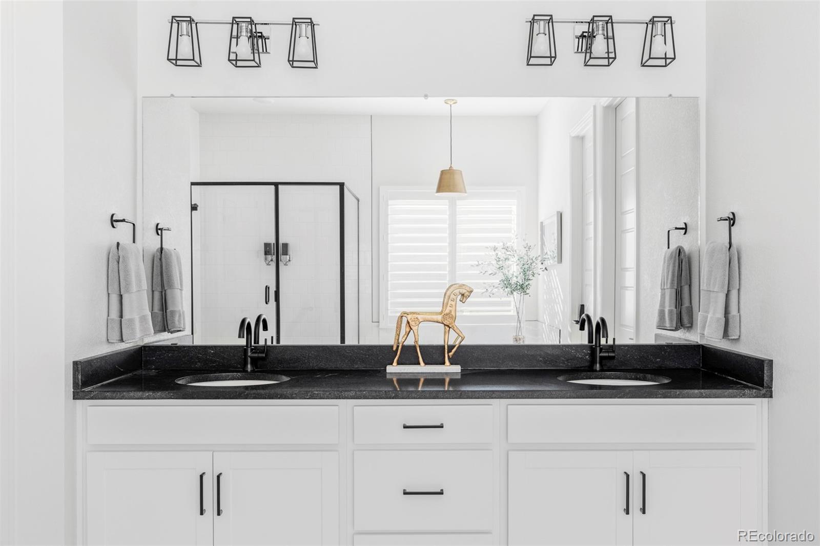 14395 Hop Clover Street Parker, CO 80134 - Photo 13 of 32 a bathroom with a sink and a mirror