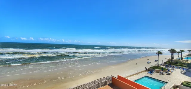 a view of an ocean and beach