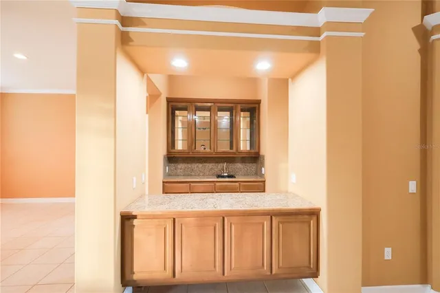 a front door with a mirror