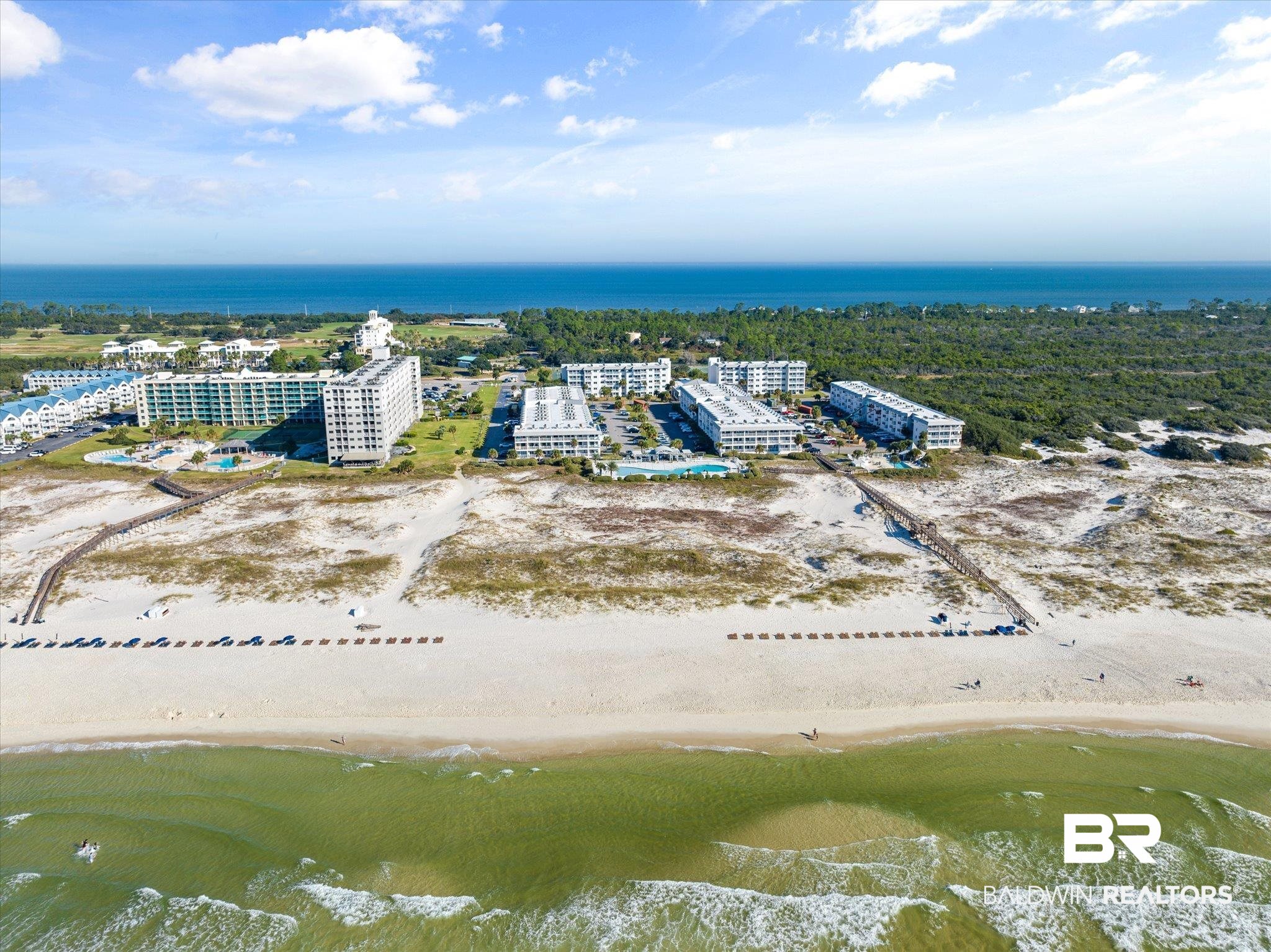 400 Plantation Road, Unit 3222 Gulf Shores, AL 36542 - Photo 2 of 31 Aerial view with a view of the beach and a water view