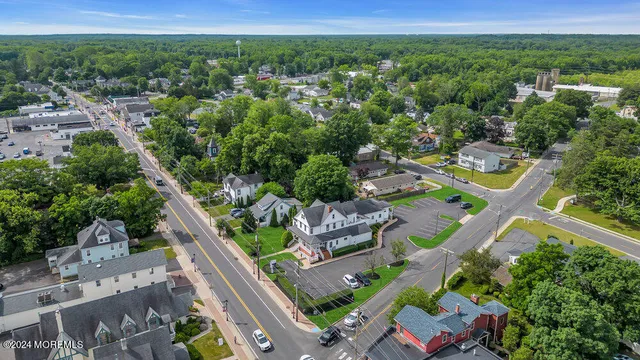 an aerial view of multiple house