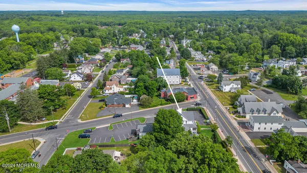 an aerial view of multiple house