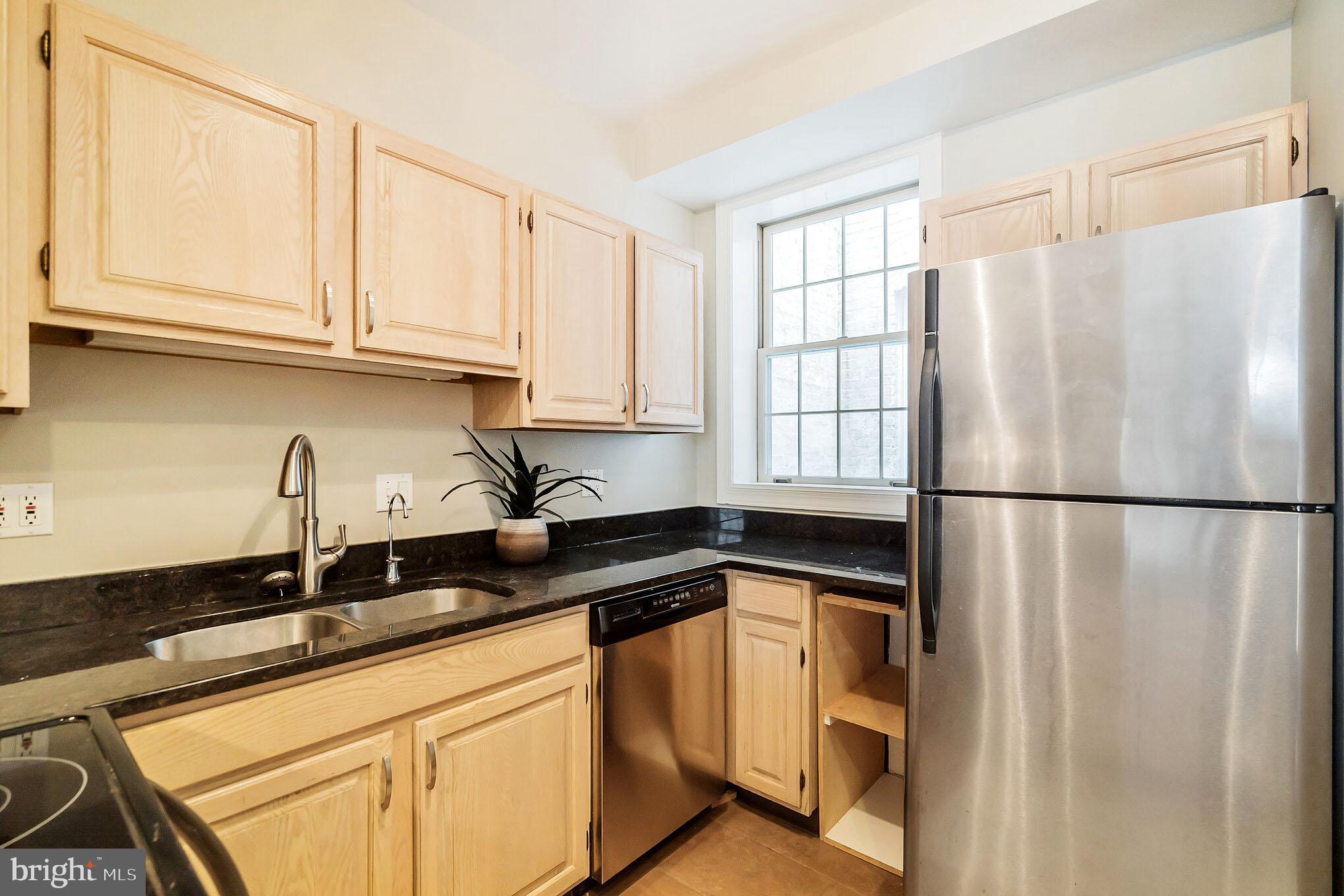 1754 Willard Street Northwest, Unit 2 Washington, DC 20009 - Photo 8 of 28 a kitchen with a refrigerator and a sink