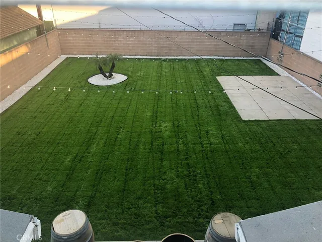 a view of a porch with a yard