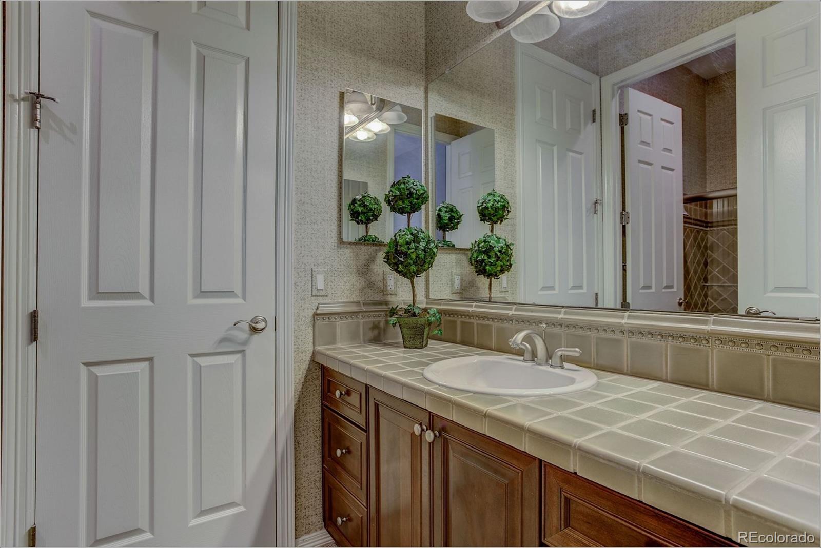 9061 Hunters Way Highlands Ranch, CO 80129 - Photo 27 of 33 a bathroom with a sink and a mirror