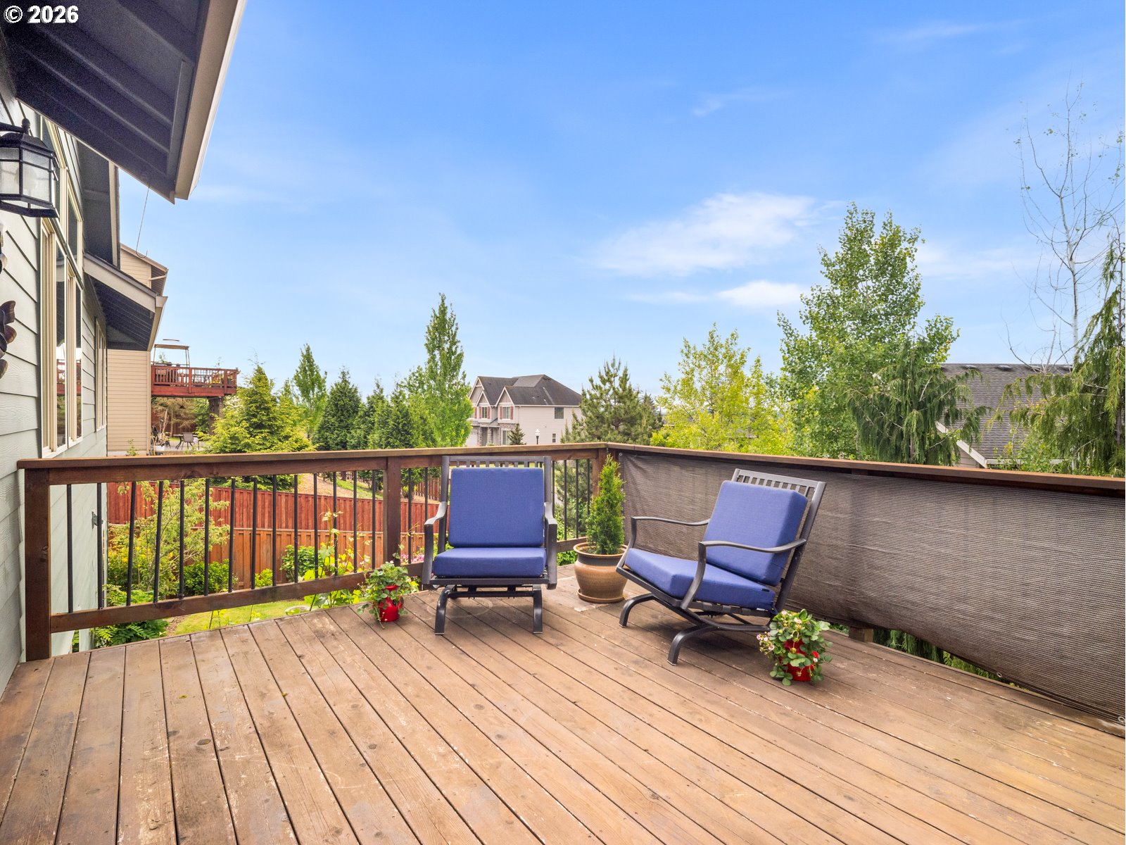1420 Northwest Goodwin Street Camas, WA 98607 - Photo 19 of 48 a wooden bench sitting on top of a wooden deck