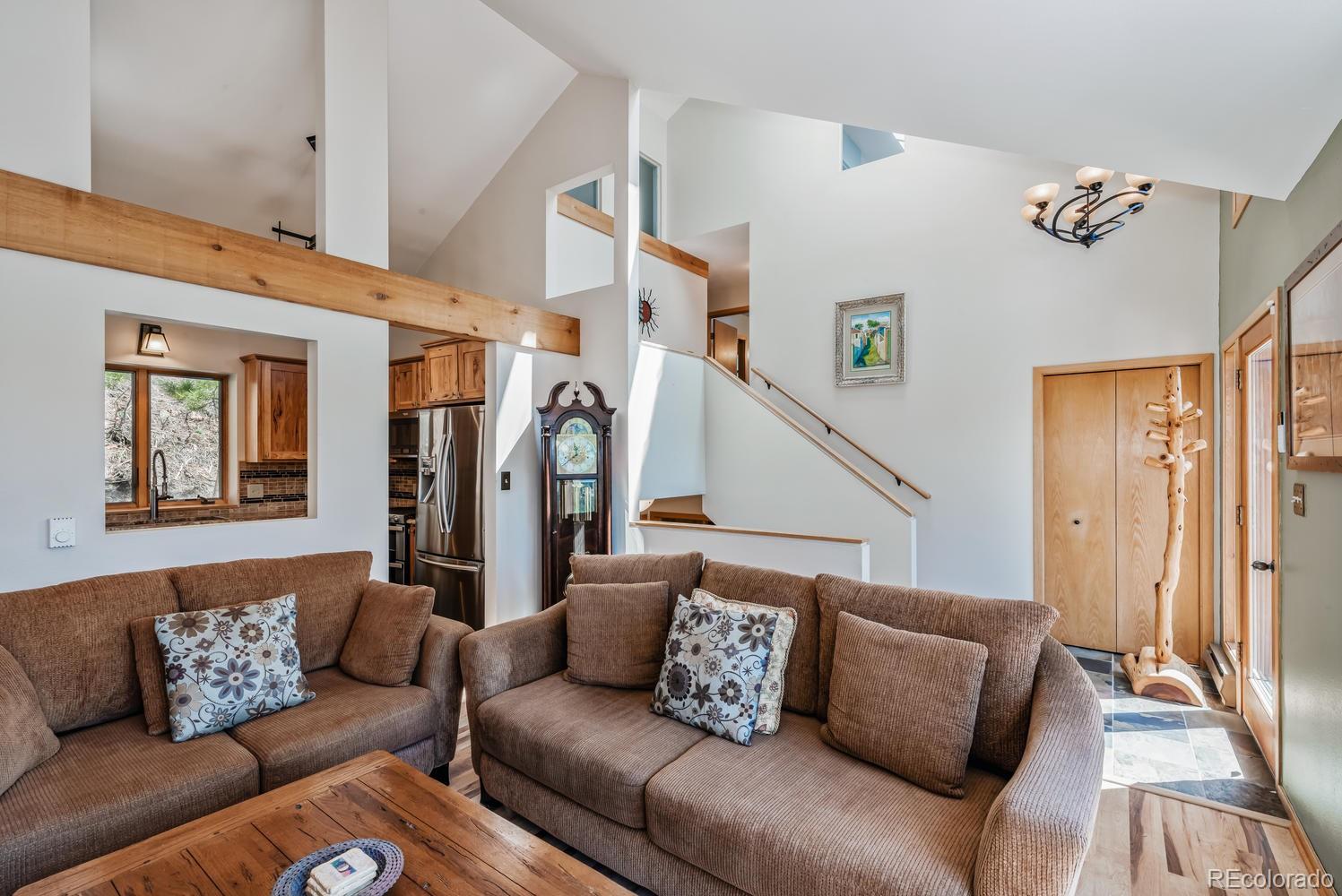 7340 Timber Trail Road Evergreen, CO 80439 - Photo 8 of 29 a living room with furniture and a couch