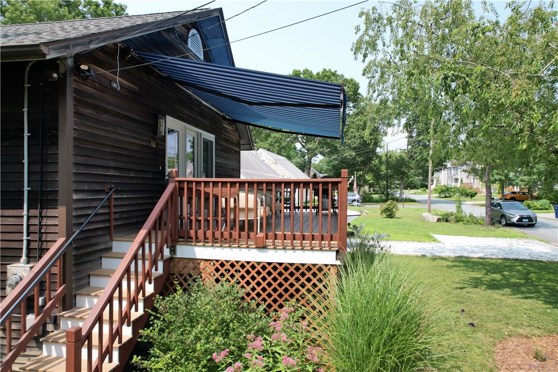 60 Juniper Road South Kingstown, RI 02879 - Photo 4 of 28 Trex deck with awning for shade