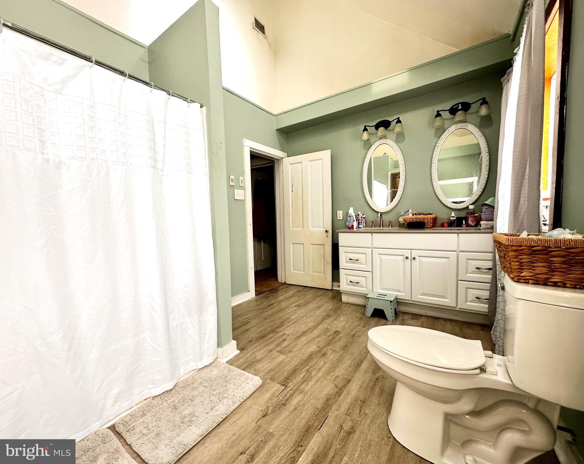 210 Old Line Road Goldsboro, MD 21636 - Photo 16 of 27 a bathroom with a toilet a sink and a mirror