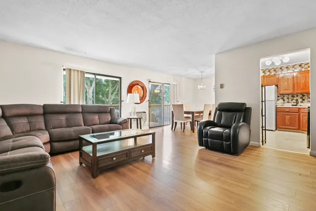 a living room with furniture and a couch